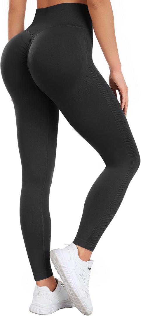 Women's Sports Leggings Push Up Butt Lift Leggings Fitness High Waist Yoga and Pilates Pants for Women, Size XL