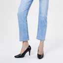 GENSHUO Women High Heels Stiletto Pumps Black Gold Brown Close Pointed Toe Slip On Dress Shoes Basic Classic Wedding Work Office Party Comfortable (7.5)