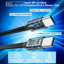 [Apple MFi Certified] Retractable Car Charger, Linocell 120W USB C Car Charger Dynamic Power Adapter 4 in 1 PD/QC Type C Fast Charging Cigarette Lighter for iPhone 17/17 Pro Max/16 Pro/15/Galaxy/Pixel