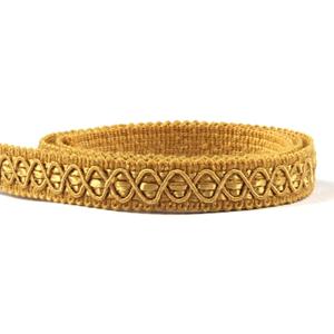 Gimp Braid Fabric Trim - 0.59 Inch / 10 Yards, Gold Silver, Upholstery, Polyester, DIY Crafts, Home Decorative