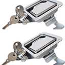 2Pcs Tool Box Latches for Metal Box Paddle Handle Latch, Truck Tool Box Latch Replacement Silver