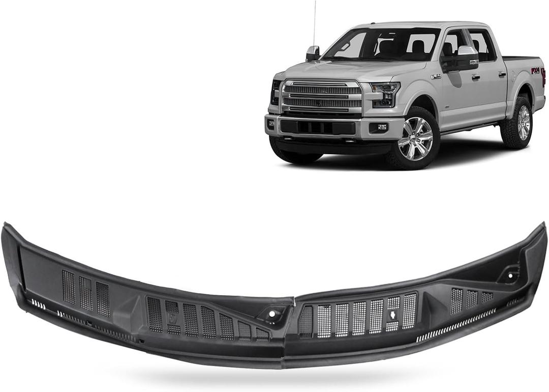 Windshield Wiper Cowl Panel Grille Compatible with Ford F150 2015-2020 Front Window Cover Insert Panel Replace FL3Z15022A69B