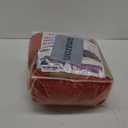 WEERRW 4 Pieces Velvet High Stretch Couch Covers for 3 Cushion Couch Sofa Slipcovers, Washable Furniture Protector with Non Slip Elastic Bottom, Feature Soft and Thick Plush Fabric, Pumpkin, Large