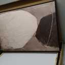 Framed Modern Abstract Wall Art for Living Room, Set of 2 Beige Brown Neutral Canvas Artwork for Walls, Large Contemporary Wabi Sabi Minimalist Painting Print for Hallway Bedroom Wall Decor, 24x36 In