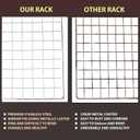 Cooling Rack for Baking 2-Pack, 16x10 Inches Baking Rack, Thick Wire Cookie Rack for Cooking, Roasting, Grilling, Drying, Oven Safe, Fits Half Sheet Pan, Silver