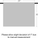 RYB HOME Basement Bathroom Kitchen Cafe Blackout Privacy Curtains, Short Insulating Light UV Heat Blocking Privacy Curtain Tiers for Laundry Room, Width 34 by Length 30, Black, 2 Panels