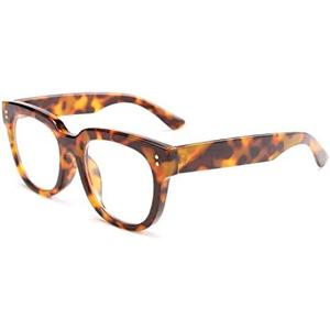 FEISEDY Retro Square Thick Big Frame Blue Light Blocking Reading Glasses Anti Glare Digital Eyestrain Reader B2523