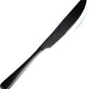 Dinner knives Food-Grade Stainless Steel butter knives set of 6 black knife 9Inch seamless easy to clean Dishwasher Safe (Black)