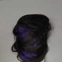 Baruisi Long Purple Black Wig Silky Straight Synthetic Heat Resistant Side Bangs Halloween Costume Hair Wigs for Women Girls