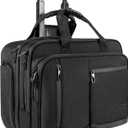 VANKEAN 17.3 Inch Rolling Laptop Bag, Waterproof Overnight Rolling Bags, Laptop Bags for Travel/Work/Business, Stylish Carry on Briefcase, Black, 18.1 x 14.2 x 9 inches