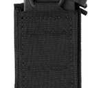 EXCELLENT ELITE SPANKER Tactical Open Top Pistol Mag Pouch Single Molle Magazine Pouch for Glock M1911 92F 9mm Magazines Tactical Flashlight Holder Tool Pouch (Black)