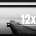 LaVie Home 12x36 Picture Frame 2 pack, Display Pictures 12 x 36 Poster Frame, 12x36 Black Photo Frame with HD Plexiglass, Display Frame for Vertical or Horizontal, Classic Collection