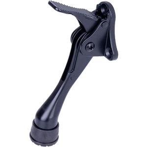 One Touch Kickdown Door Stopper, Door Holder, Heavy Duty Door Stops, Bottom of Door, Height-Adjustable Rubber Tips by HASHI (Black 4 inch x 1pack)