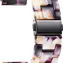 BINLUN Resin Watch Bands Replacement Watch Straps for Men Women 14 Colors Watchbands Lightweight 12/14/16/18/20/22mm Wrist Bands Fashion Skin-Friendly Smart Watch Bracelets (Mixed Purple)