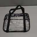 SxoSyo Clear Makeup Bags Large Travel Toiletry Bag for Women Transparent Bag Clear Cosmetic Bags with Handle Bathroom Organizer (black)