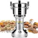Grain Mill Grinder 300g High Speed Food Grain Mill Stainless Steel Seeds Flour Nut Pill Wheat Corn Herbs Spices & Seasonings Dry Grinder Electric Machine Grinder for Kitchen (300g Stand Type)