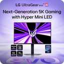 LG 27GM950B-B 27-inch Ultragear evo 5K (5120 x 2880) IPS Mini-LED Gaming Monitor, 165Hz, 1ms, NVIDIA G-Sync, AMD FreeSync Premium, DisplayHDR1000, HDMI, DP, USB-C, Tilt/Height/Swivel/Pivot Stand