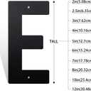 3 x 4 Inch Black Aluminum Letters, Floating House Address Numbers for Outside, Modern Metal Door Numbers Letters, Metal House Address Letter and Number for Home Office Apartment (0)