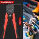 2 x YIYITOOLS Wire Stripping Tool, Self-adjusting 8-Inch Automatic Wire Stripper/Cutting Pliers Tool for Wire Stripping, Cutting, Crimping 10-24 AWG (0.2~6.0mm²),XT-1-002