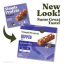 Simply Protein - Cookies and Crme Dipped Bars, 20 Count - Plant Based Protein Snack Bars - Snacks for Kids - 6g Protein, 3g Sugar, 100 Calories - Vegan, Gluten Free, Non GMO, Kosher - 4 Boxes (EXP 12/02/26)