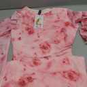 PRETTYGARDEN Women's Bodycon Maxi Dress Fall Spring Fashion Long Sleeve Floral Print Tight Fitted Party Club Ruched Dresses (Pink Red Floral,X-Small)