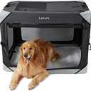Lesure Collapsible Dog Crate - Portable Travel Kennel for Extra Large Dog, 4-Door Pet Crate with Durable Mesh Windows, Indoor & Outdoor, Charcoal Gray, Size: 42.0"L x 28.0"W x 31.0"H