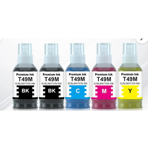 Remium Ink Mutikor T49 T49M Sublimation Ink Compatible Replacements for T49H T49L Printers F170 F570, Sublimation T49M1 T49M2 T49M3 T49M4, 2 Black & 3 Color T49M (Autofill/ICC-Free/Anti-UV)
