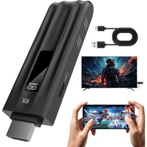 Beyn 2026 Wireless HDMI Display Dongle Adapter,4K Output,Streaming Media Video/Audio/File HDMI Wireless Extender from Smartphone,Tablet,Laptop to HDTV/Monitor/Projector,Support Airplay DLNA Miracast