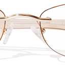 Rimless Bifocal Reading Glasses for Women Frameless Blue Light Blocking Bifocal Clear Top Readers With Tinted Edge, 1.0X