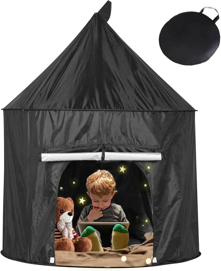 Sensory Tent for Autistic Children, Pop-up Blackout Calming Play Tent Sensory Tent for Children with Autism and Anxiety to Provide Security, with Breathable Mesh Windows