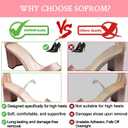 2 x SOPROM Weight Shifting Insoles for High Heels, Transparency Gel Inserts Comfort Pads for Women Foot Pain Relief(Size: Small for US 6-7.5 Women Shoes)