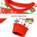 Disney family matching sweatshirt Stitch Mickey Spiderman print long sleeve winter Christmas mom dad kids loose fit red (Large)