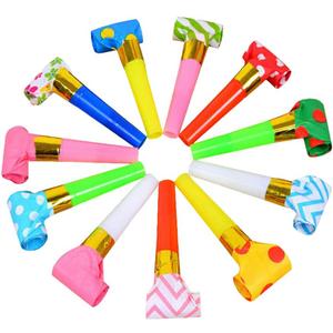 24 Pieces Party Blower Noisemakers Blowouts Whistles Party Squawkers Fringed Noise Maker Blowouts Noisemakers Funny Party Blowouts Blowers Musical Blowouts Party Horns Noisemakers, Random Color