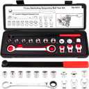 15PCS Serpentine Belt Tool Set, Professional Ratcheting Serpentine Belt Tensioner Tool for Removing and Installing Automotive Serpentine Belts