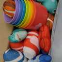 ZOOI Toddler Montessori Toys for 1-3 Year Old, 24PCS Cloth Fishing Game with Stacking Cups for Hand-Brain Coordination, Sensory Baby Toys 6-12 Months, 1-3 Year Old Girl Boy Birthday Gifts (Blue)