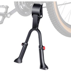 WSDCAM Bike Kickstand, Adjustable Double Legs Bicycle Kick Stands for 24-29 Adult Bikes, Aluminum Alloy Kickstand Non-Slip Center Mount for Mountain, Road, Cargo Bike, Auxiliary Bicycle Repair Tool