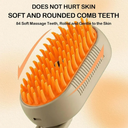 Puffease Cat Steam Brush, Spritz Defur Comb for Cats, Quick & Easy Pet Hair Remover, Massaging & Deshedding - Anti-Static, Moisturizing, USB Rechargeable for Dogs & Cats (Brown)