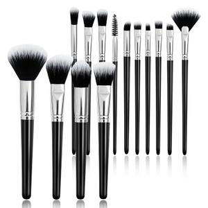 Makeup Brush Set, Premium Synthetic 14 Pcs Makeup Brushes, Travel Makeup Brush Set for Foundation, Concealer, Blush and Eyeshadow Brush(Black)