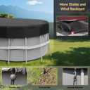 LXKCKJ 12x24 FT Rectangular Pool Cover for Above Ground Pool, Solar Oval Pool Cover Protector, Winter Pool Cover with Accessories Set Ideal for Cold and UV Resistant, Dustproof (Black)