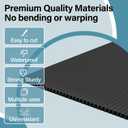 24 x 36 Inches 4 Pack Corrugated Plastic Sheet, 4mm Thick Corrugated Plastic Board, Black Blank Poster Board, Waterproof Coroplast Sheets for Indoor, Outdoor Use and DIY Projects.
