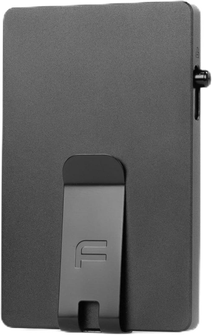 Faraday Wallet - RFID Blocking | Aluminum Credit Card Holder | Slim Minimalist Wallet | Locking Button Release | MagSafe Compatible | Money Clip