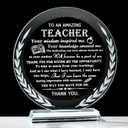 QIANWEI Teacher Appreciation Gifts for Women Men-Teacher Crystal Plaque Gifts Best Teacher Birthday Christmas Retirement Teachers' Day Graduation Gifts Thank You Teacher Gifts from Student, 15cmYXGL