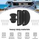 Calvana 2 Pack RV Vent Covers, Universal Side Vent Cover for Trailers, Trucks, and Cargo Enclosures (Black)