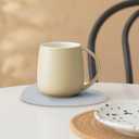 12 Sets Faux Leather Coasters for Drinks, Handmade Dual Sided Drink Coasters for Tabletop Protection, Non-Slip Washable Coasters for Tea Cup Living Room Office Desk DecorationGrey and Brown