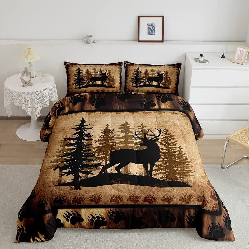 Feelyou Cute Deer Comforter Set for Girls Boys Kids Deer Hunting Bedding Set Room Decorative Rustic Bear Paw Print Bedding Set Canbin Deer Brown Duvet Set Queen Size 3Pcs Quilt Set (Multi 2023030210) Feelyou Cute Deer Comforter Set for Girls Boys Kids Deer Hunting Bedding Set Room Decorative Rustic Bear Paw Print Bedding Set Canbin Deer Brown Duvet Set Queen Size 3Pcs Quilt Set (Multi 2023030210)