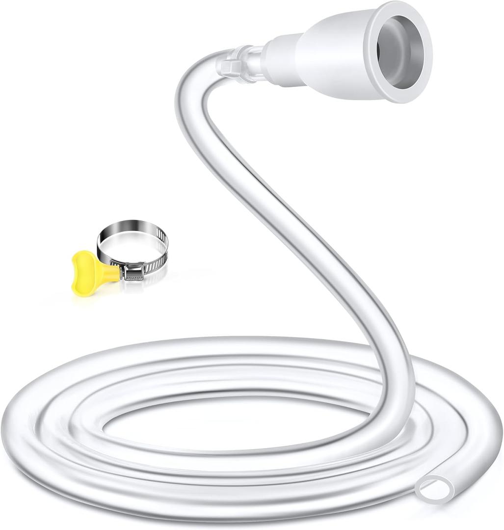 Frienda Faucet Hose Adapter for Sink, 6.1FT PVC Tube with Adjustable Faucet Connector, Hose Clamp & Zip Tie, Portable Water Transfer Accessories for Sink, Bucket, Outdoor Cleaning