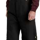 Carhartt Men's Loose Fit Firm Duck Insulated Bib Overall (Medium, Black)