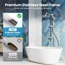 Rainshower Head with Handheld Spray, Retrofit Shower System with Solid Brass Connecter, High Pressure Shower Head with Adjustable Holder& Tub Spout, 60" Stainless Steel Hose, Brushed Nickel