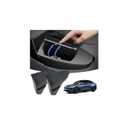 Shademax 2PCS Car Front Door Can for Tesla Model Y Juniper 2026 2025, Side Door Storage Box Organizer with Push-to-Open Lid Design ABS Front Seat Garbage Can Bin for New Model Y Accessories 2026
