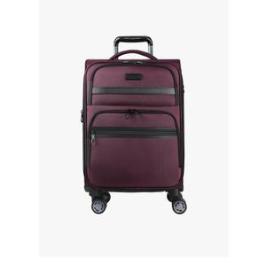 KROSER Softside Expandable Carry On Luggage with Spinner Wheels & Built-in TSA Lock, Durable Suitcase Rolling Luggage with USB Port, Carry-On 20-Inch, Burgundy